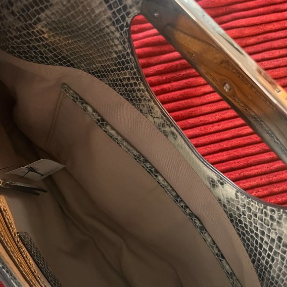 The Limited Snakeskin Leather Clutch - Picture 6 of 8